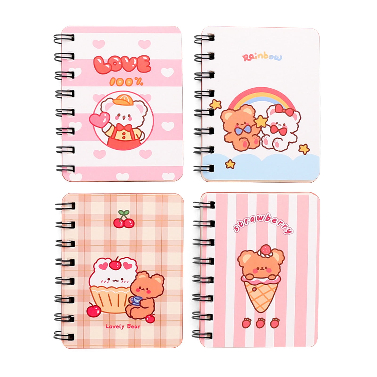 yeuhtll cartoon mini pocket spiral notebook blank lined note book 4 13x3 15 inch memo notepad for preschool kindergarten kids walmart com