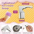 thumbnail image 2 of 2Pcs Cylindrical Ice Cream Scoops, Ice Cream Sandwich Scoop with Trigger, Large Cylinder Ice Cream Scoops, Stainless Steel Old Designed Ice Cream Scooper for Cookies Sandwich Easy Release (2pack), 2 of 5