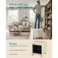 thumbnail image 6 of SONGMICS Square Storage Ottoman, Foot Stool Footrest with Legs, Ottoman Cube, 16.9 x 16.9 x 18.1 Inches, Linen-Look Fabric, Summer Sand, 6 of 7