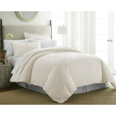 Ivory 3 Piece Duvet Cover Set King/California King, by Simply Soft