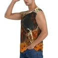 thumbnail image 3 of Balery Astronaut Exploring Mars Men's Sleeveless Muscle Shirts Workout Tank Top, Moisture Wicking, Odor Protection-Small, 3 of 8