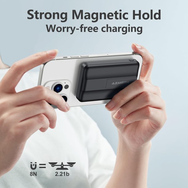 Batterie Externe Magnétique sans Fil, 4-in-1 10800mAh USB
