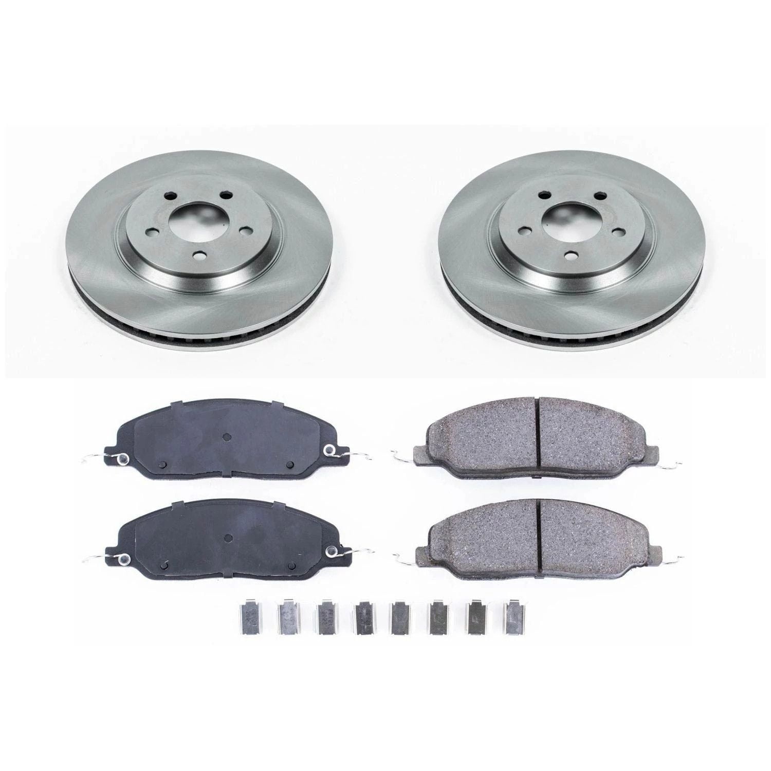 Power Stop Front Stock Replacement Brake Pad and Rotor Kit KOE1380
