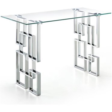 Pemberly Row Modern 48-inch Iron Console Table for Entryway in Black ...
