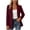 Wine, variant on Women's Slim Fit Blazer Jacket Long Sleeve Office Workwear Casual Solid Color Fall Winter Blazer