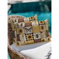 thumbnail image 4 of Waterproof Outdoor Throw Pillows with Inserts 12"x20", Sunflowers Soft Decorative Pillowcases for Couch Bedroom, Retro Country Butterfly Bee Floral Plaid Pillow Covers for Sofa Living Room, 4 of 8