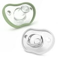 thumbnail image 2 of Nanobebe Flexy Newborn Pacifier, Newborn 0-3m | Sage & White | 2 Pack - Walmart Exclusive, 2 of 5