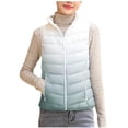 thumbnail image 1 of Chaquetas y abrigos casuales sin mangas y sin capucha Chaqueta ligera de plumón para mujer Chaleco de invierno corto ajustado de talla grande para mujer Abrigo con cremallera interna para mujer, 1 of 4