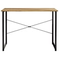 thumbnail image 2 of Castle Place Modern 39" Metal Computer Desk, Light Oak, 2 of 9