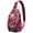 Rose-red-1, variant on Boho Daisy Sling Bag - Artistic Vintage Flower Chest Bag with Versatile Wear & Durable Design - Sunny Daypack for Spring, Summer, Autumn Travel