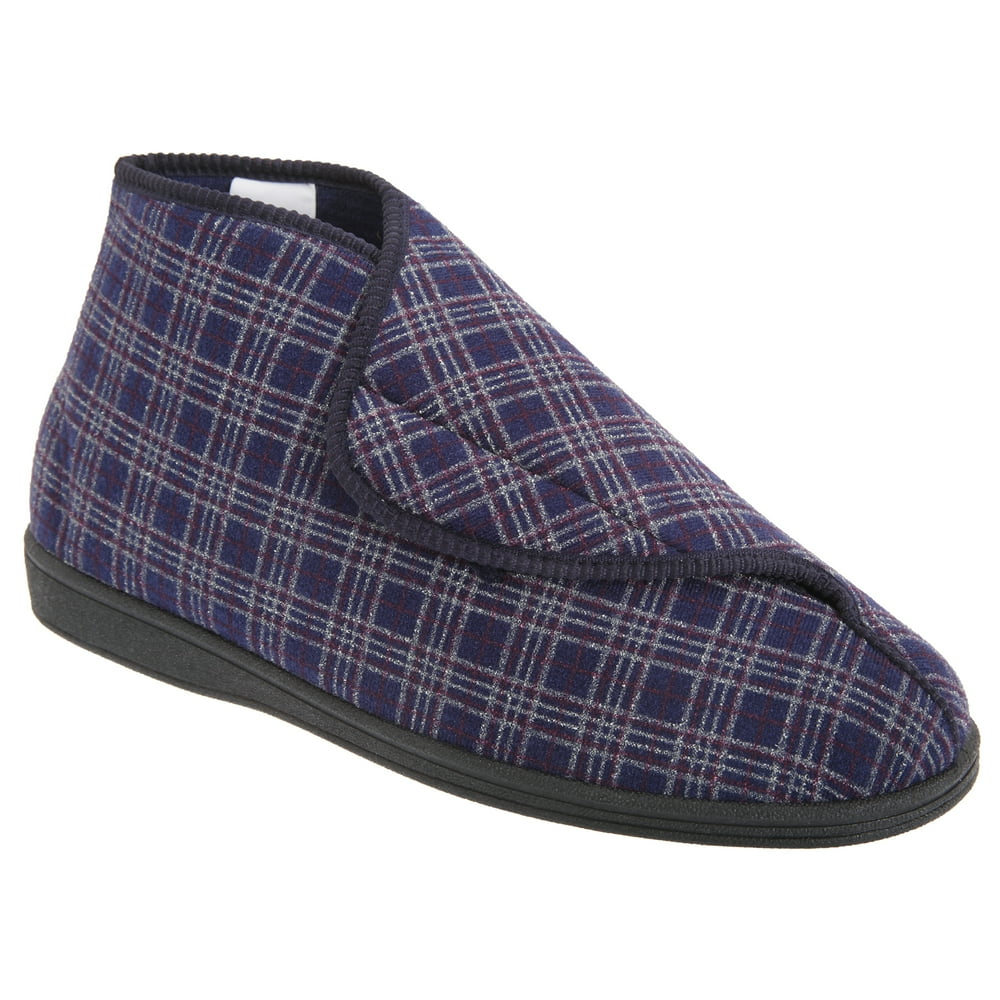 mens wide fitting house slippers