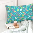 thumbnail image 4 of Fotbe Donut Funda de Almohada Decorativa Estilo Occidental, Lujo en Algodón, Fundas para Almohadas King, Cojín Estampado para Decoración del Hogar-14"x20", 4 of 6