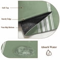 thumbnail image 6 of Round Rugs 5Ft, Dark Sage Green Round Area Rug Washable Indoor Throw Carpet, Farmhouse Sage Green White Striped Soft Non Slip Circle Rug for Cabinet Bathroom Home Decor Aesthetic, 6 of 8