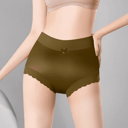 Fulorrnie Underwear for Women Seamless High Cut Comfort Breathable Panties Cute Waistband Elastic Waist Panty AG L