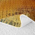 thumbnail image 5 of Erosebridal Oil Printing Grid Twin Quilt Set for Women Men, Vintage Art Print Twin Coverlet Set, Teal Gold, 2pcs, 5 of 7