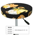 thumbnail image 7 of Picia Hello Spring Sunflower Gnomes pattern Round Stool Covers Comfy Seat Covers Stretch Removable WashableChair Slipcover Round Bar Chair Cushion Cover-12 inch, 7 of 7