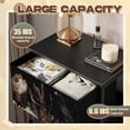 thumbnail image 2 of Gothic Dresser for Bedroom with 4 Storage Drawers Peony Flowers Skull Vintage Books Dark Raven Ink Bottles Dressers Chest of Drawers Steel Framed Fabric Closet Organizers for Dorm Entryway, 2 of 8