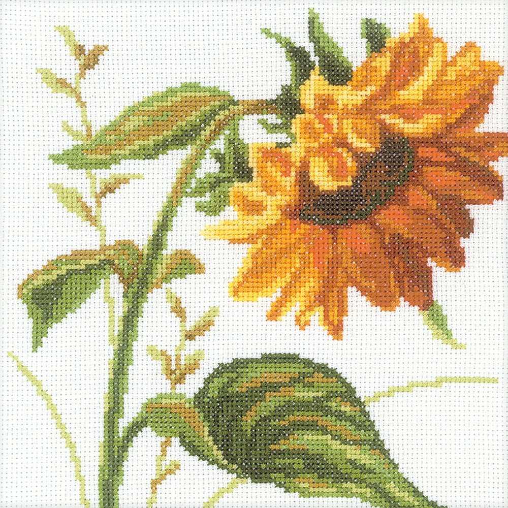 Sunflowers Counted Cross Stitch Kit-8"X8" 14 Count - Walmart.com