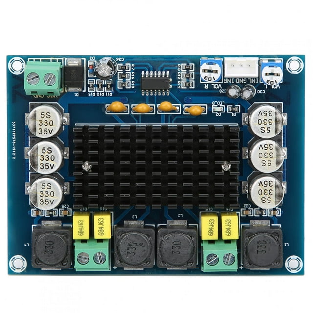 Placa amplificadora de potencia práctica placa amplificadora digital estéreo de 2 canales de alta resistencia mecánica para altavoces de bricolaje de cine en casa ANGGREK Otros