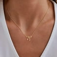 thumbnail image 3 of Gold Necklace for Women - Bow Necklace 14K Gold Plated Dainty Cubic Zirconia Bow Necklace Small Bow Necklace Trendy Necklaces for Women Minimalist Jewelry, 3 of 5