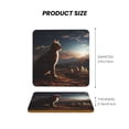 thumbnail image 5 of Xecao Pyramid Desert Cat for MDF Cork Coaster 4 Pcs,Drink Coasters,Suit for House Warming Gifts New Home ,Coffee Table Decor-Square, 5 of 7