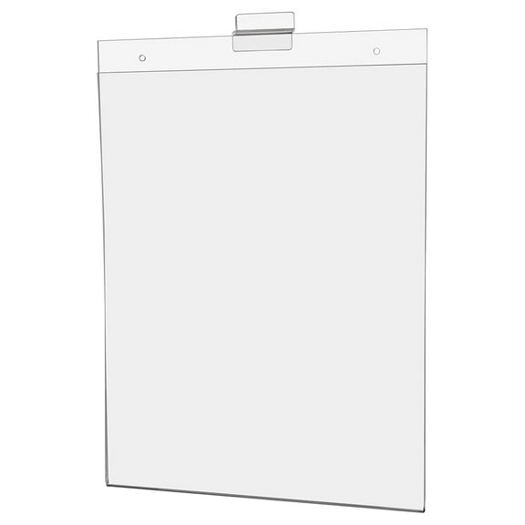 6 Pack Slatwall Sign Holder Ad Frame Holds 11 x 14 Inch Wide Paper Single Sheet Slot Wall Literature Sleeve Sign Notice Flyer Info Sheets Display Clear Acrylic