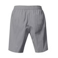 thumbnail image 5 of HAPIMO Comfy Shorts for Beach Vacation Men's Shorts Solid Color Elastic Waist Drawstring Breathable Casual Outings Sports Shorts Lightweight Relaxed Fit Shorts Gray X-Large, 5 of 8
