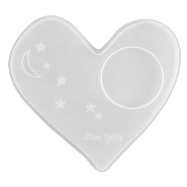 Molde de la montaña de silicona creativo en forma de corazón de la taza molde de molde de bricolaje