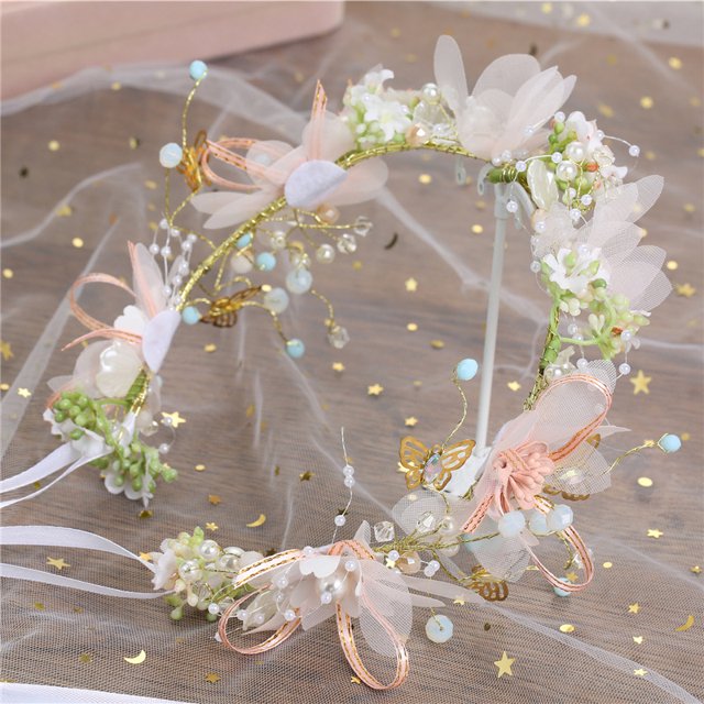 Diadema de mujer - Flores para niñas - Corona de flores - Cabello de mujer - Banquete de boda