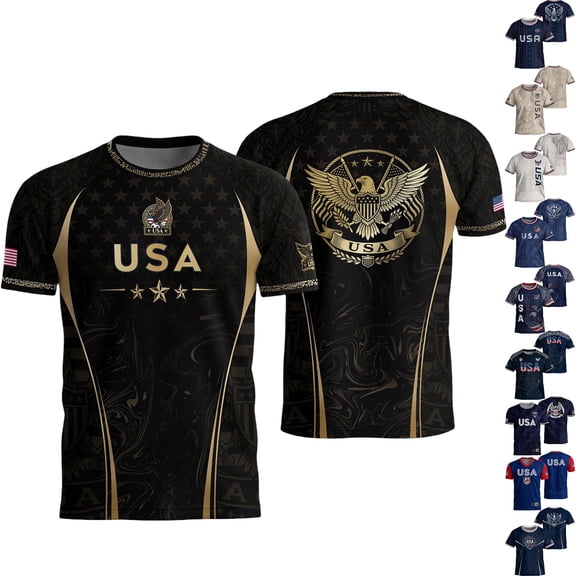 2026 New United States Soccer Practice Jerseys, USA National Team Soccer Jersey Sweat Resistant Football Training Shirts, Retro Streetwear Fan Wear for Adult(Royal Blue, 2XL)