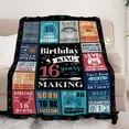 thumbnail image 2 of 16th Birthday Gifts for Boys, Gifts for 16 Year Old Boy, 16 Year Old Boy Birthday Gift Ideas, 16 Year Old Boy Gifts, 16th Birthday Decorations Blanket 60"x 50", 2 of 5
