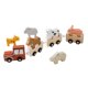 thumbnail image 4 of Juego de trenes de animales de granja de madera, juguete de aprendizaje, bloques apilables, juguete para niñas, juguetes, 4 of 9