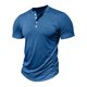 thumbnail image 2 of Camisas Elvqul Hombre Azul Marino Liso Mayor Manga Corta Solapa Botones, 2 of 4