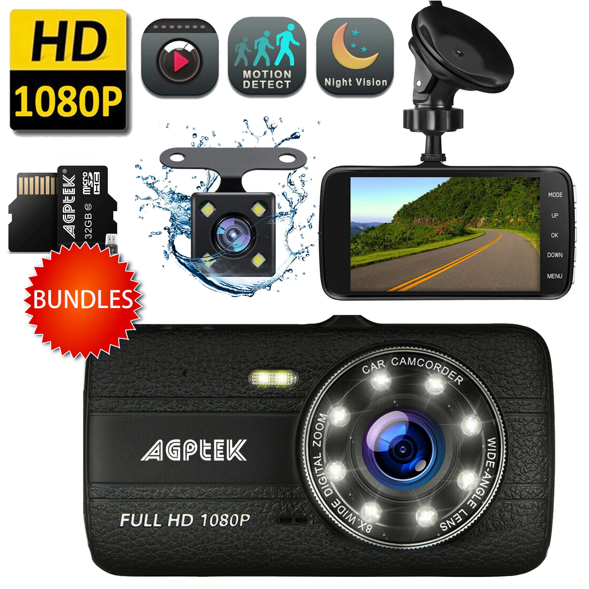 HD 1080P Night Vision Car Video Recorder Camera Vehicle Dash Cam DVR G sensor BK