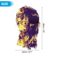 thumbnail image 2 of Uxcell Fuzzy Distressed Balaclava Ski Mask Camo Knitted Full Face Cover for Skiing Motorcycle Riding Purpl Yellow, 2 of 6
