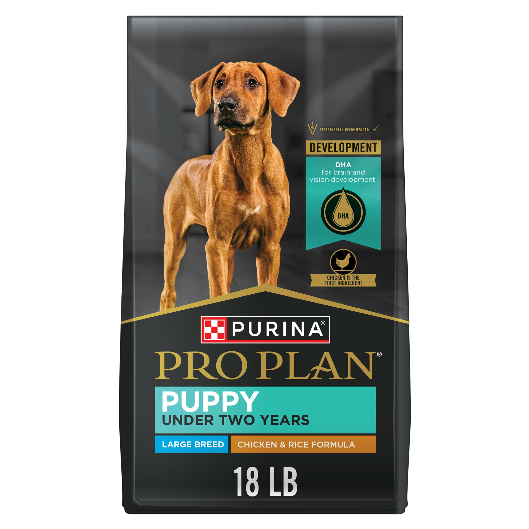 Purina Pro Plan Puppy Dry Dog Food, Large, Chicken & Rice, 18lb