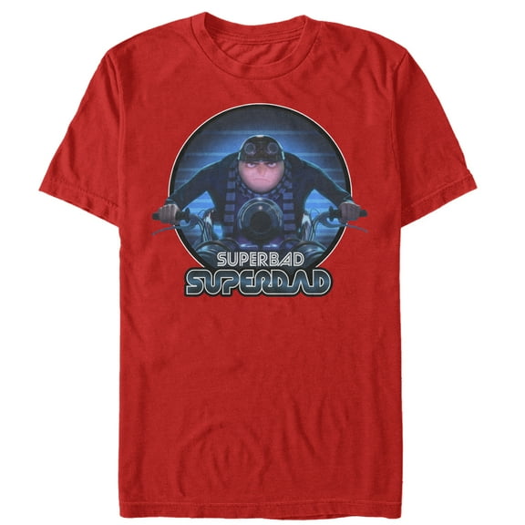 Men's Despicable Me Superbad Super Dad  Graphic Tee Red X Large