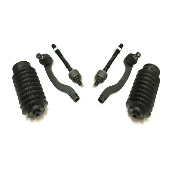 New 6 Pc Front Inner Outer Tie Rod Ends Rack & Pinion Bellow Boots Steering Kit Fits select: 1996-2000 HONDA CIVIC