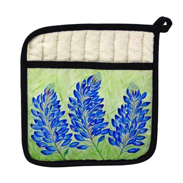 Betsy Drake PT192 Blue Bonnets Pot Holder