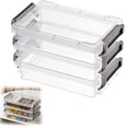 thumbnail image 2 of 1 Packs Portable Clear Storage Bins with Lids,Plastic Container Bins for Organizing,Clear File Box Stackable Storage Containers for Organizing A4 Paper, Photo, Document, Scrapbook(Grey 16x10cm), 2 of 5