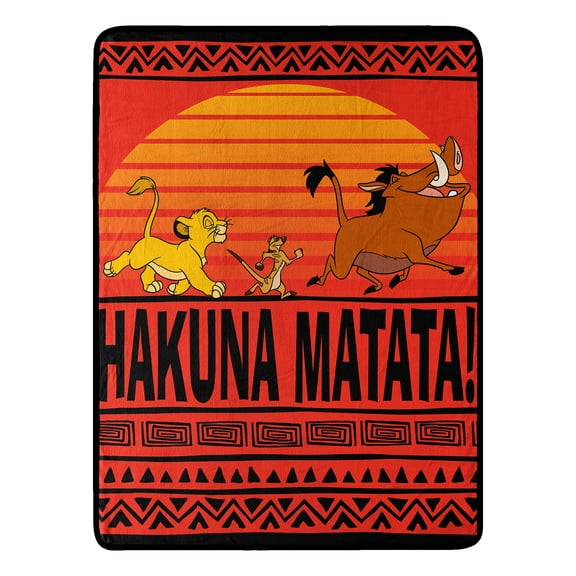 Disney Lion King Safari Pals Micro Raschel Throw Blanket, 46 x 60 inches