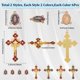 thumbnail image 2 of 1 caja de 24 crucifijos con dijes para rosario, esmaltados con diamantes de imitación, con eslabones para candelabro y colgantes de Pascua., 2 of 6