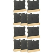 MLINS 10 pcs  Wooden Double-side Chalkboard Desktop Mini Blackboard Small Memo Boards