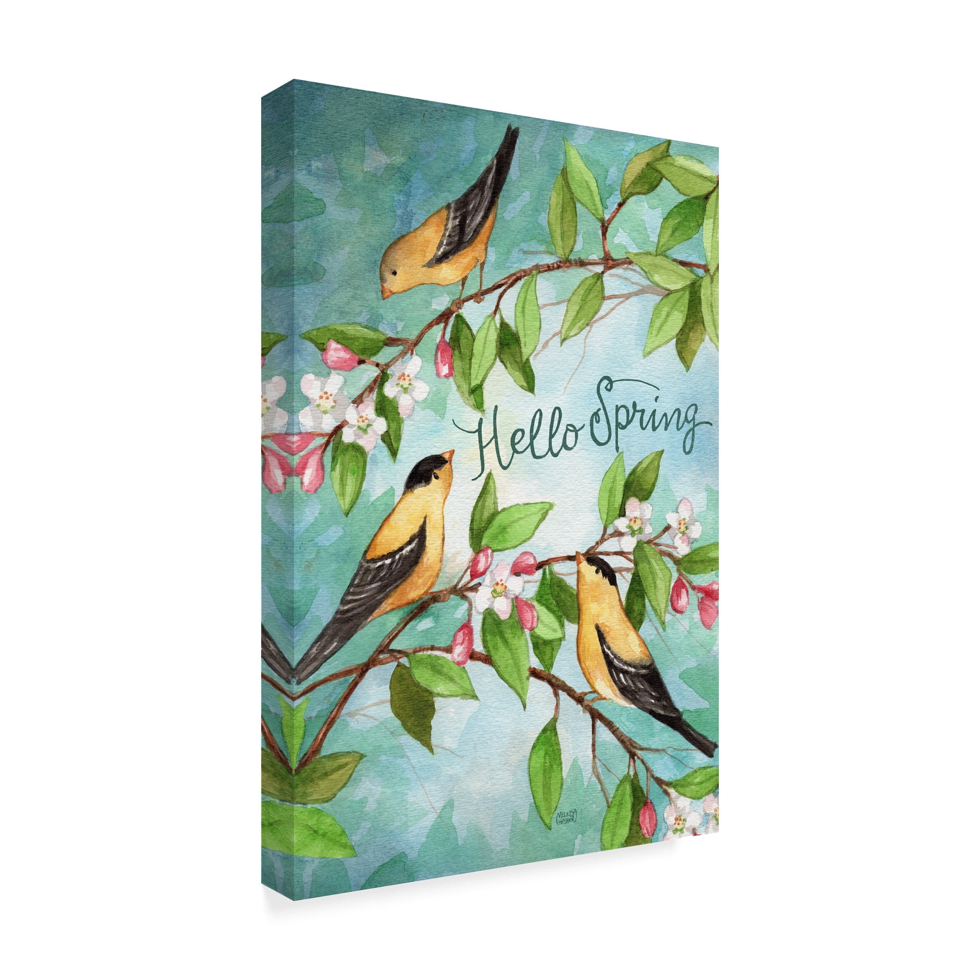 Trademark Fine Art 'Hello Spring' Canvas Art by Melinda Hipsher