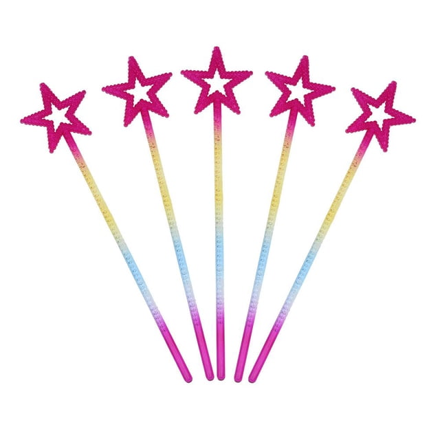 Varita mágica para niños, varita de estrella de 13 pulgadas de plata dorada, varita de Ángel de princesa de hadas, varitas para niñas, disfraz, fiesta de cumpleaños, bodaMulticolorPorcelana Deng Xun unisex