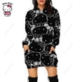thumbnail image 3 of Nouveau Léopard Hello Kitty Chandail à Capuchon Femme Simple Col Rond Chandail en Molleton Long Bureau Décontracté Ample Chandails à Capuchon Automne Robe Chaude GQ, 3 of 7