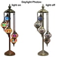 thumbnail image 5 of SILVERFEVER 5 Globes Turkish Mosaic Floor Lamp Tiffany Moroccan Art Home Decor Lantern Tall Lamps for Living Room Office Bedroom Vintage Garden, 5 of 6