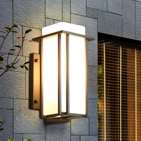 ZhdnBhnos Outdoor Exterior Wall Sconce Light Lantern Lamp Yard Porch Patio Lighting Fixture Waterproof E26