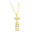thumbnail image 1 of Collier Perle Lettre Ronde Gravure Minimaliste Bijoux pour Dames, 1 of 2