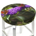 thumbnail image 3 of KLL butterfly bush flower Round Bar Chair Cushion Cover,Bar Stool Protector with Elastic, Soft Washable-13 inch, 3 of 7